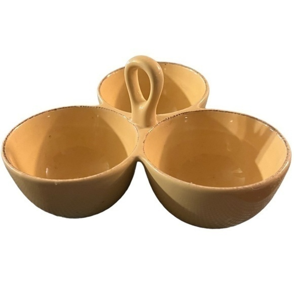 ✨Taste of Home Entertaining 3 Section Dip Bowl✨ Butter  ✨ Soiree Essential